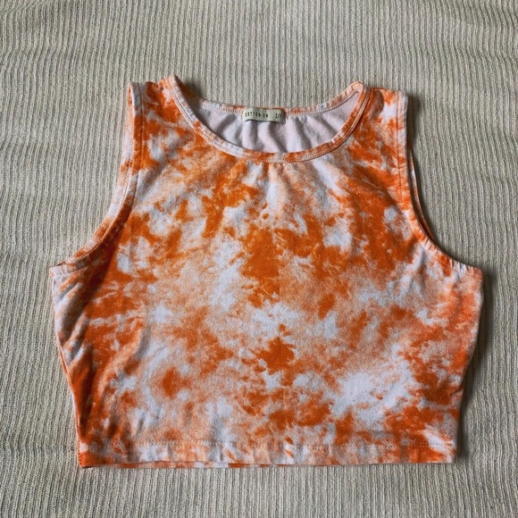 Cotton:On orange tie-dye crop - Picture 1 of 3